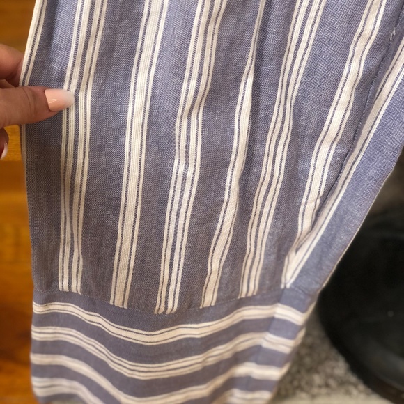 Striped Bow Front Tie Jumpsuit - Picture 3 of 5